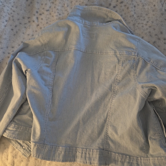 Universal Thread Light Blue Striped Jacket - Picture 3 of 3